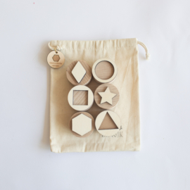 Houten stempelset - Geometrische vormen -