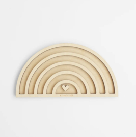 Houten speeltray - Regenboog