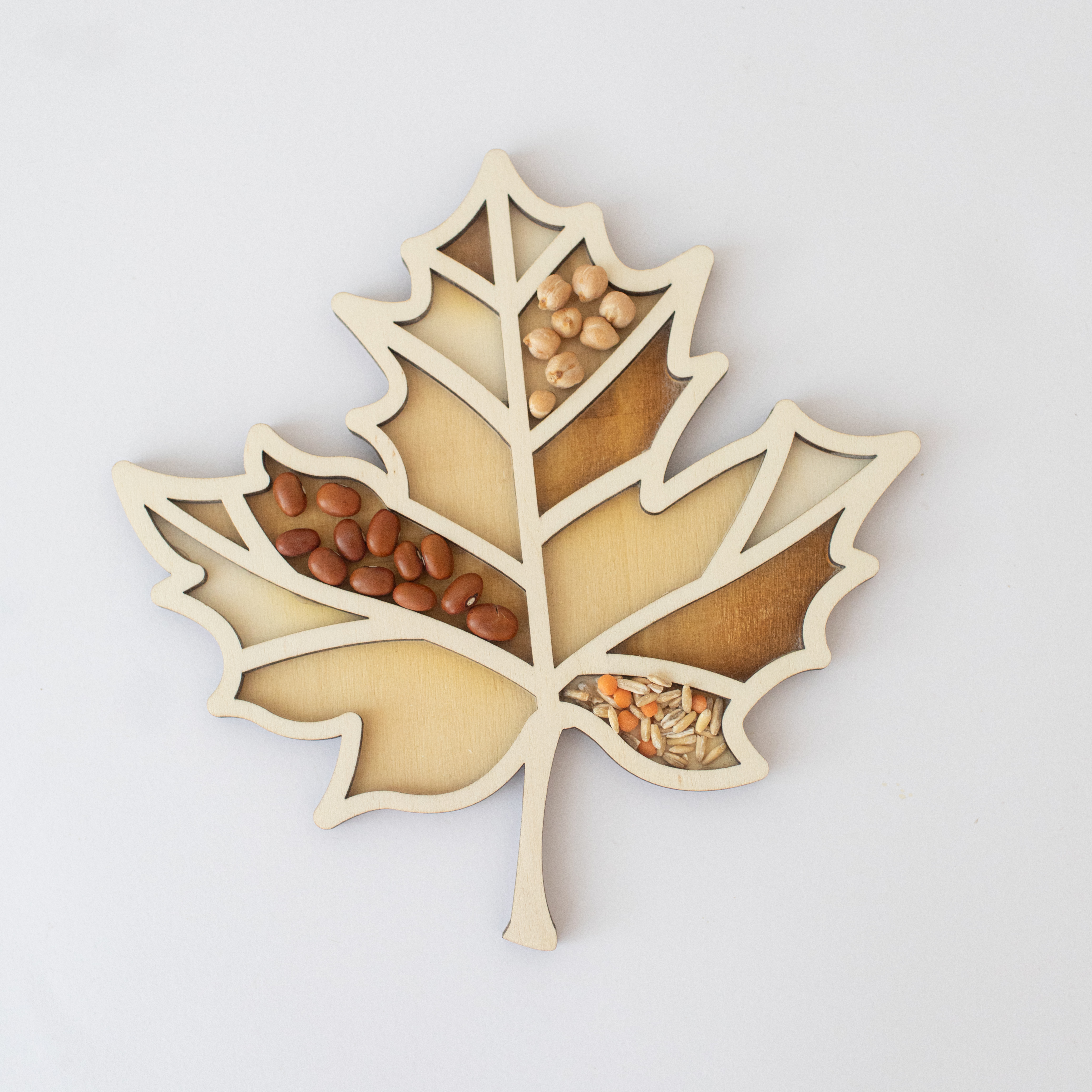 Houten speeltray - Herfstblad