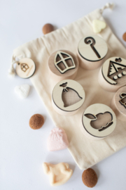 Houten stempelset - Sinterklaas -