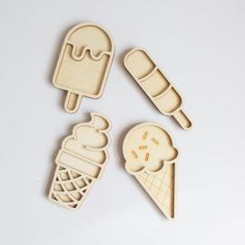 Houten minispeeltrayset - ijsjes