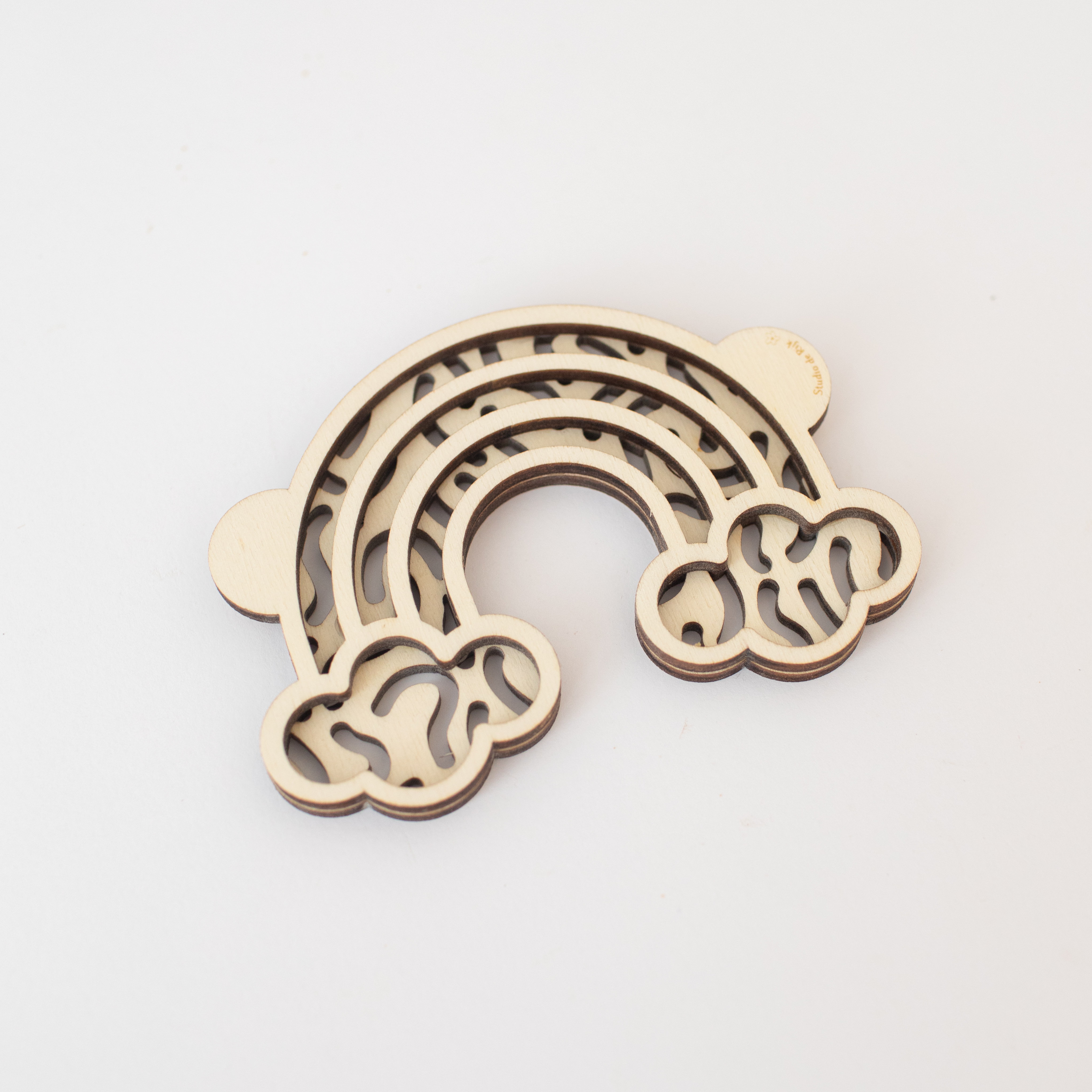 Houten zeefje - Regenboog