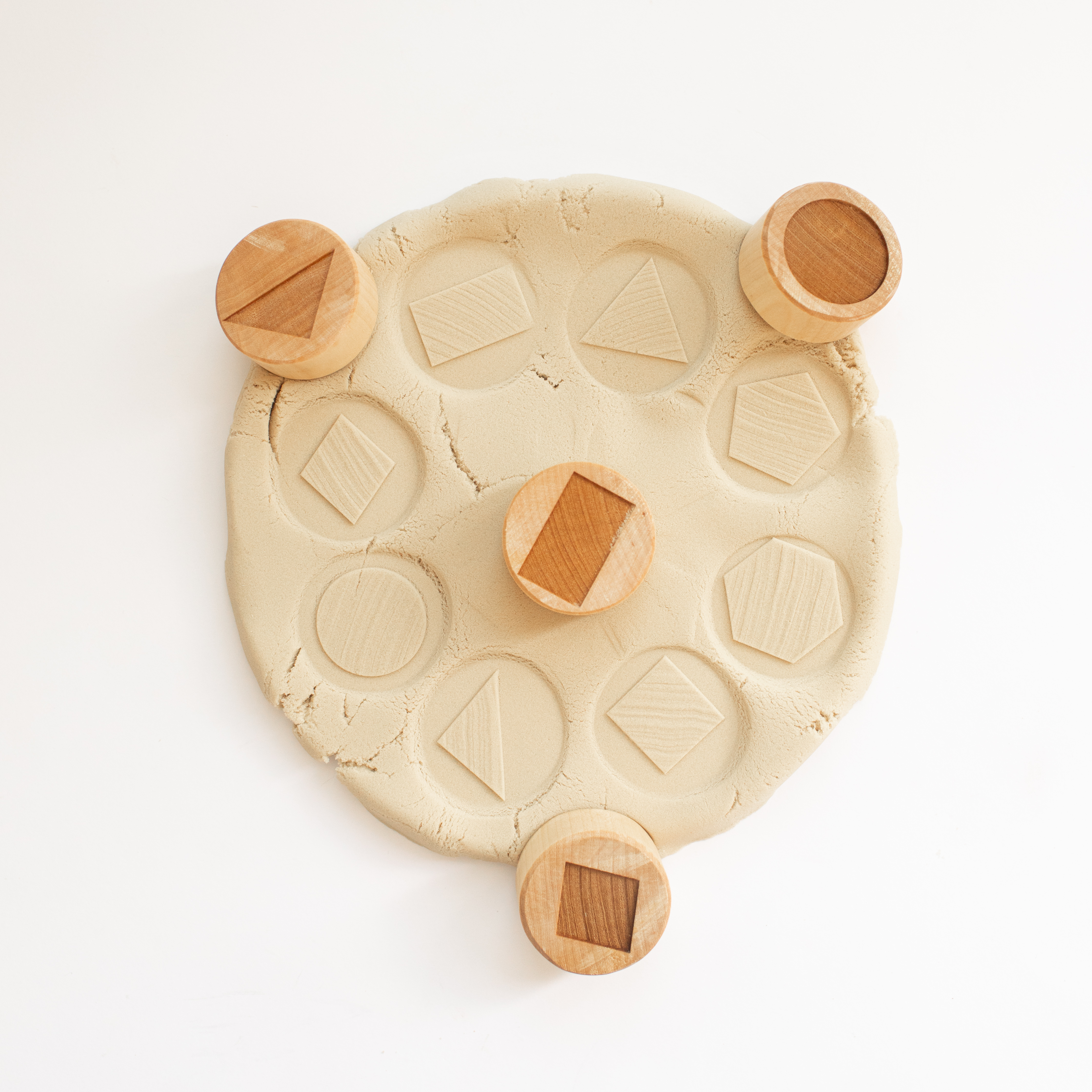 Houten stempelset - Geometrische vormen