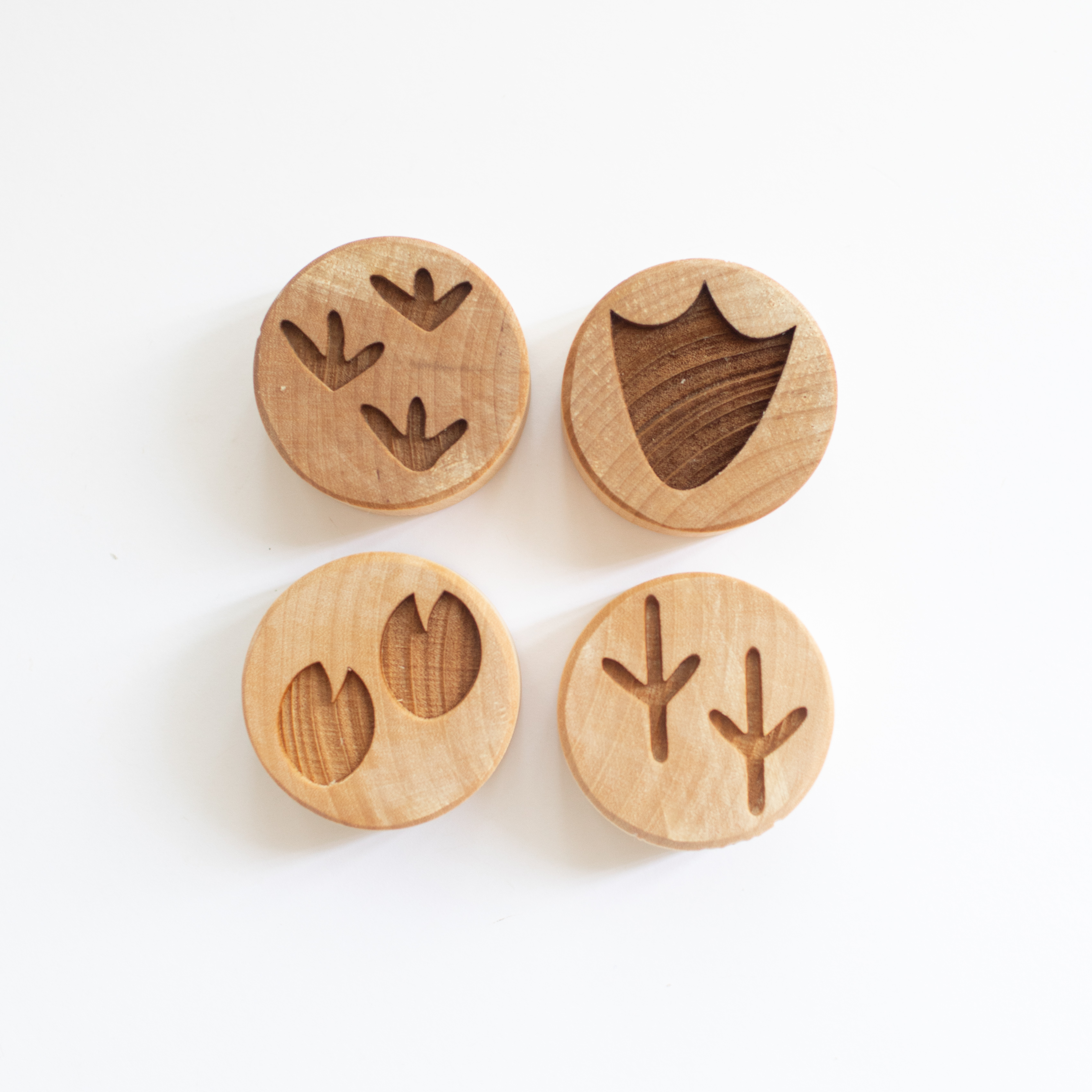Houten stempelset - Dierensporen