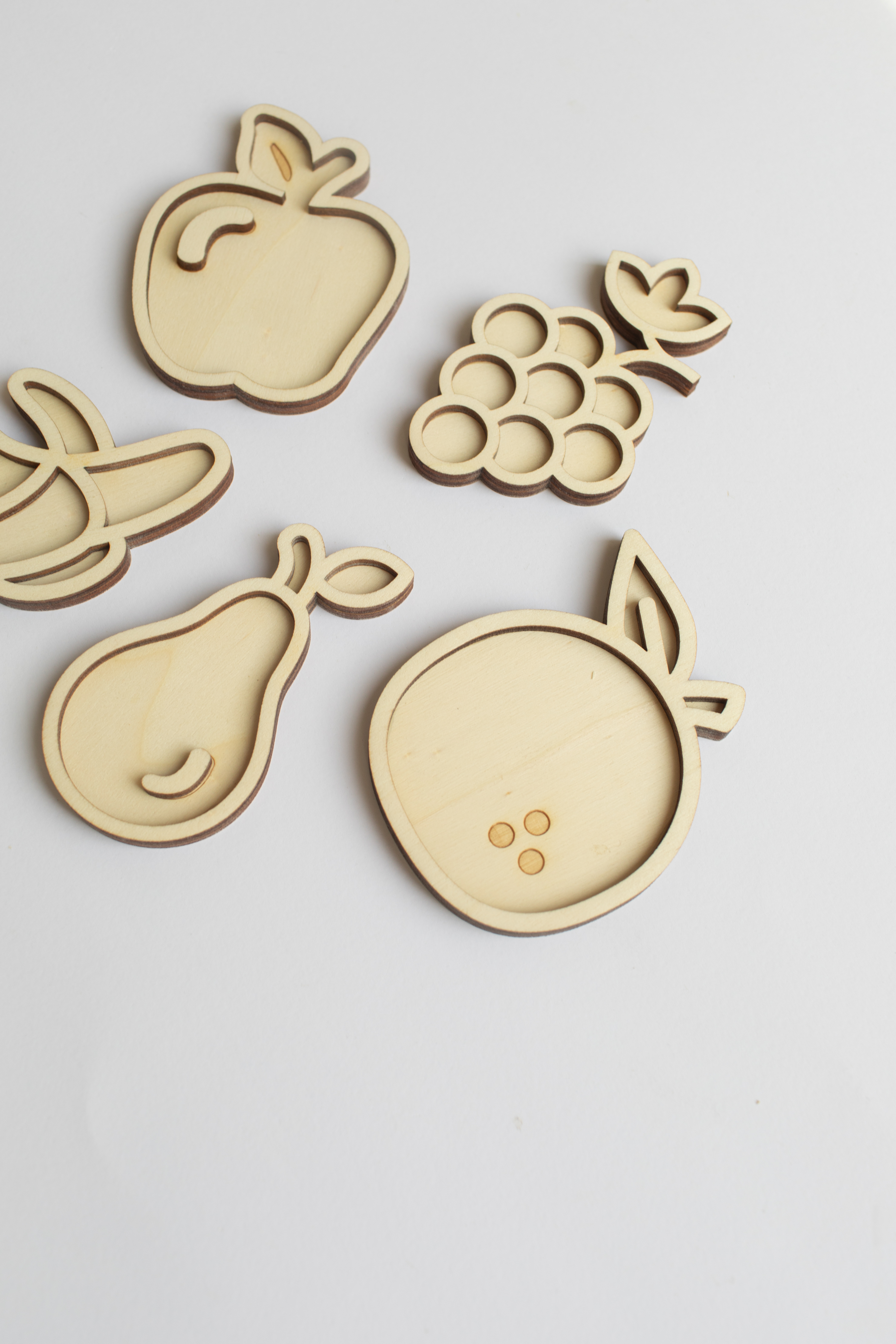 Houten minispeeltrayset - Fruit