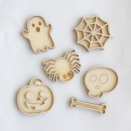 Houten minispeeltrayset - Halloween
