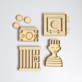 Houten minispeeltrayset - De boef