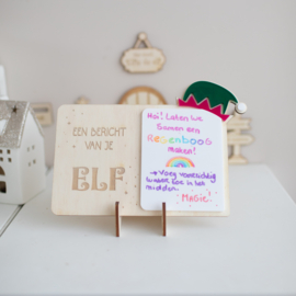 Invulbord 'Een bericht van je elf' (Liggend)