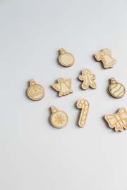 Figurenset  - Kerst ornamenten van hout (groot)