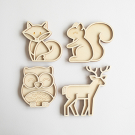 Mini speeltrayset - Bosdieren