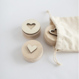 Houten stempelset - Liefde -