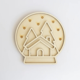 Houten speeltray - Snowglobe