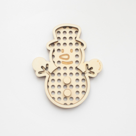 Houten zeefje - Sneeuwpop