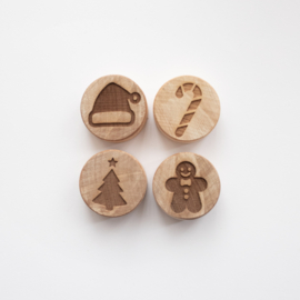 Houten stempelset - Kerstmis