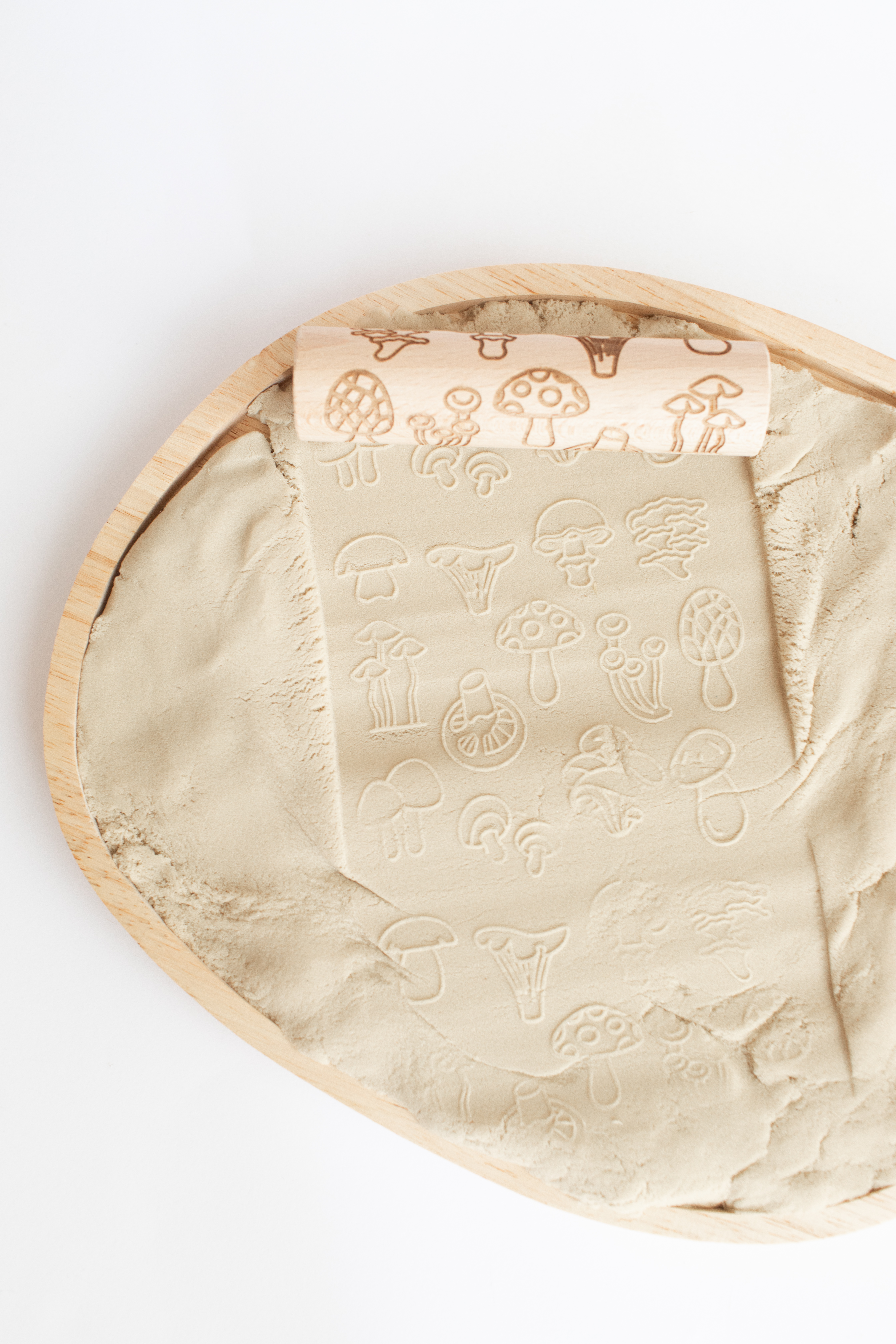 Houten roller - Paddestoelen