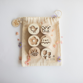 Houten stempelset - Het is lente! -