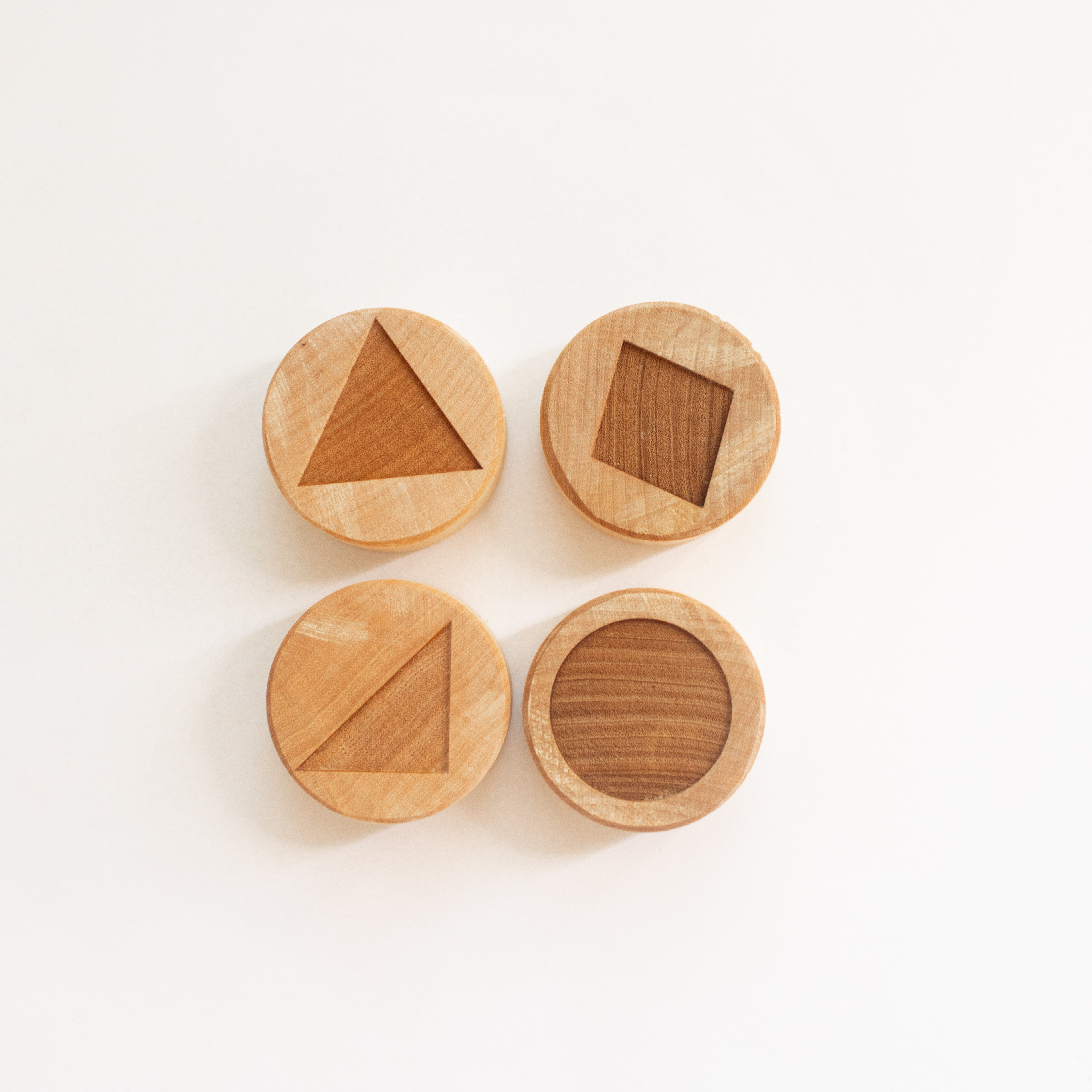 Houten stempelset - Geometrische vormen