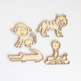 Speeltray miniset - Jungledieren