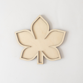 Houten speeltray - Herfstblad -