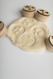 Houten mini stempelset - Neerslag -