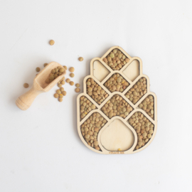 Houten speeltray - Dennenappel -