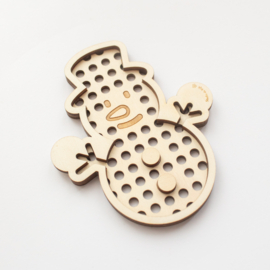 Houten zeefje - Sneeuwpop