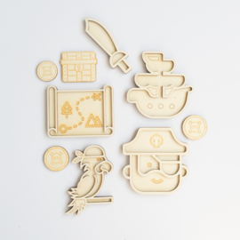 Speeltray miniset - Piraat