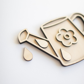 Houten speeltray - Gieter