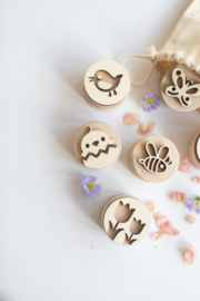 Houten stempelset - Het is lente! -