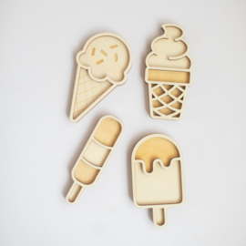 Houten minispeeltrayset - ijsjes