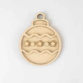 Houten speeltray - Kerstbal -