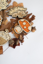 Houten minispeeltrayset -De herfst -