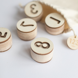 Houten stempelset - Cijfers -