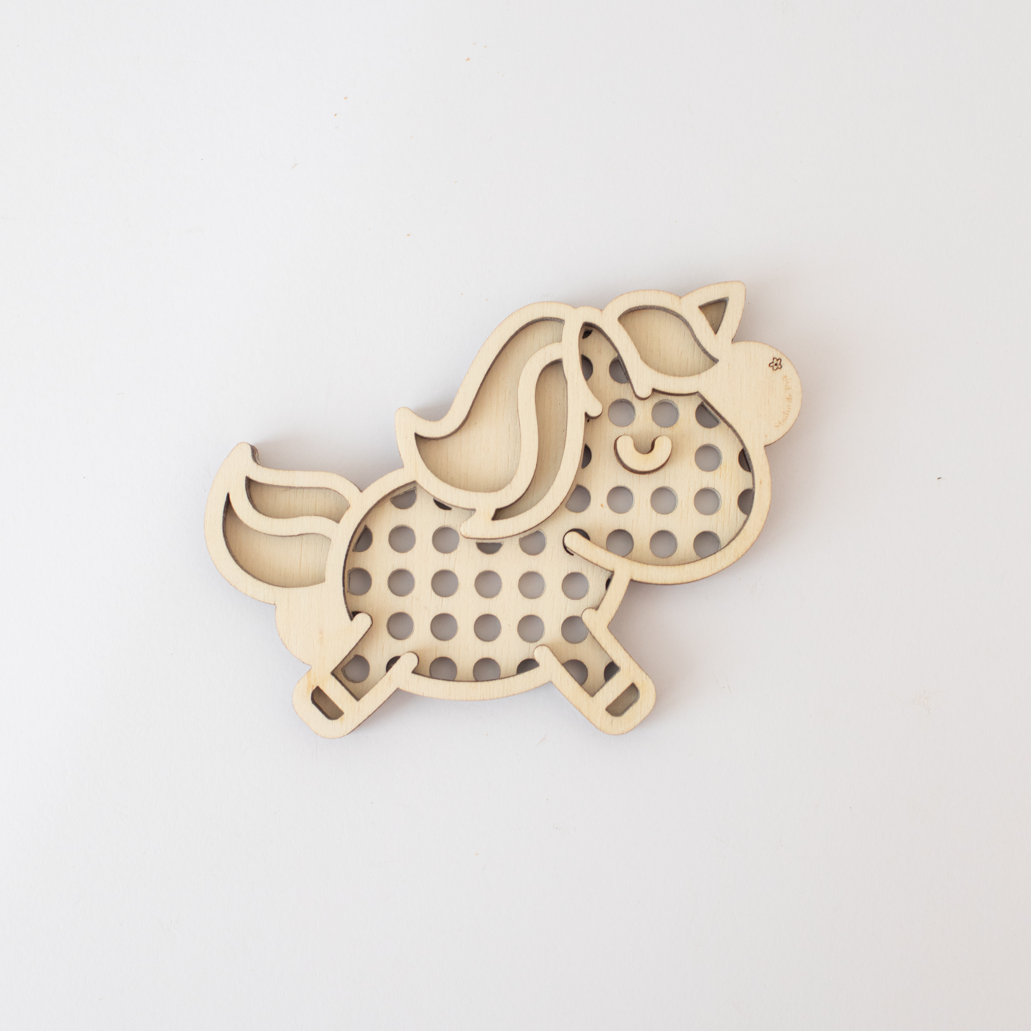 Houten zeefje - Unicorn