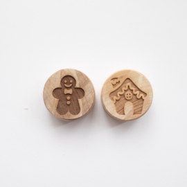 Houten stempelset -  Kerstmis Set 2