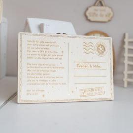 Kaart met persoonlijke welkom tekst