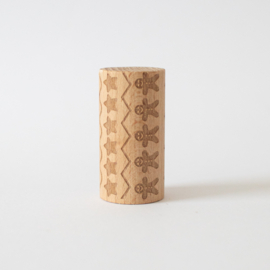 Houten roller - Kerstpatroon