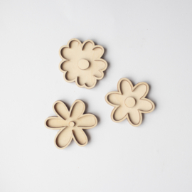Houten speeltray miniset - Bloemen