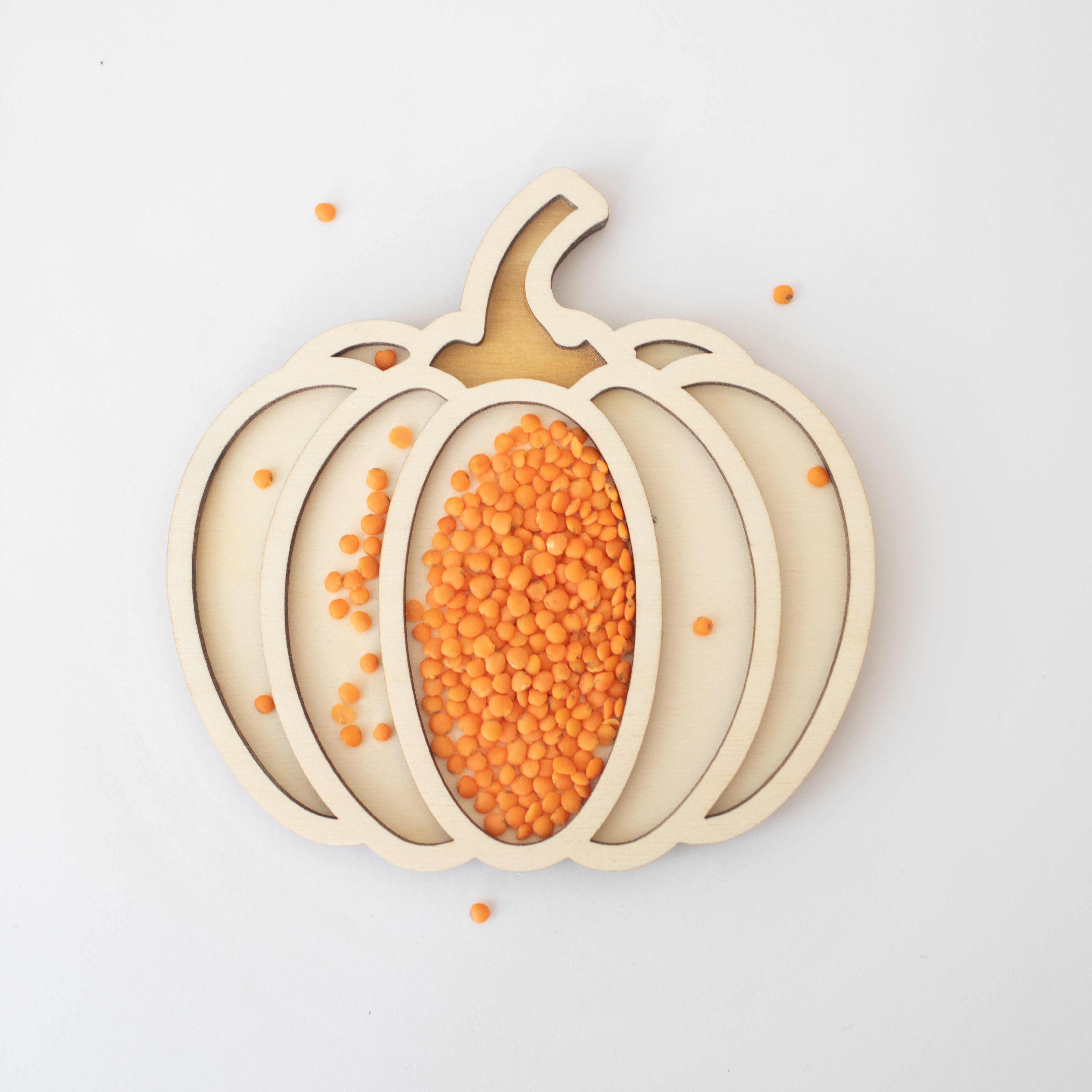 Houten speeltray - Pompoen