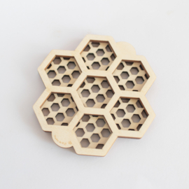 Houten zeefje - Honingraat