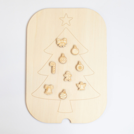 Trofast insert - Abstracte kerstboom met of zonder ornamenten (Groot)