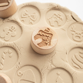 Houten stempelset - Kerstmis