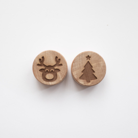Houten stempelset -  Kerstmis Set 1