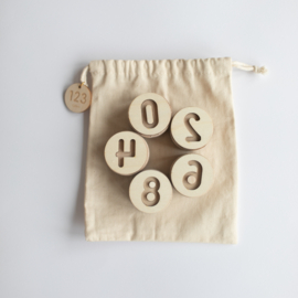 Houten stempelset - Cijfers -