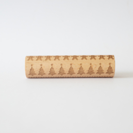 Houten roller - Kerstpatroon