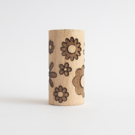 Houten roller - Bloemen