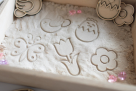 Houten minispeeltrayset -Het is lente! -