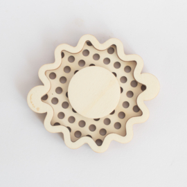 Houten zeefje - De zon