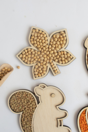 Houten speeltray - Herfstblad -