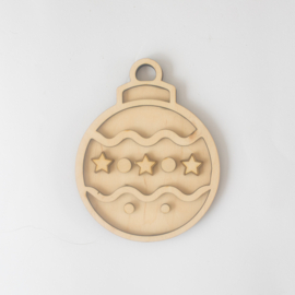 Houten speeltray - Kerstbal -